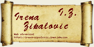 Irena Zipalović vizit kartica